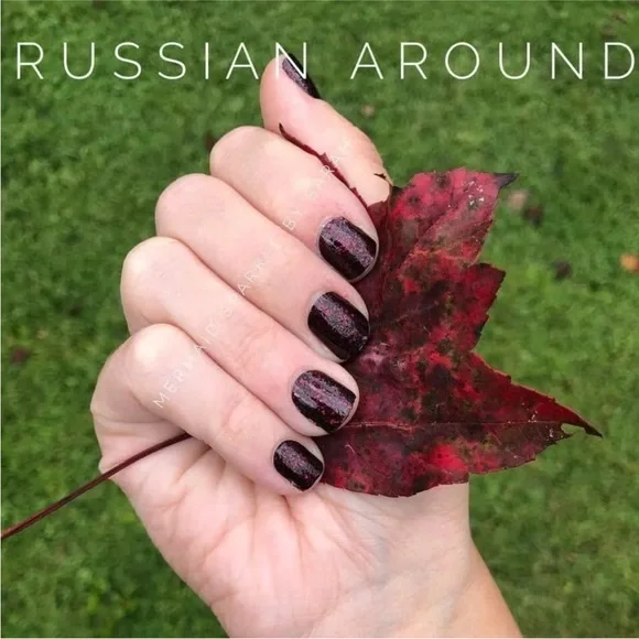 *Retired* Color Street: Russian Around | Crimson Sparkle Fall Autumn Glitter - Picture 5 of 12